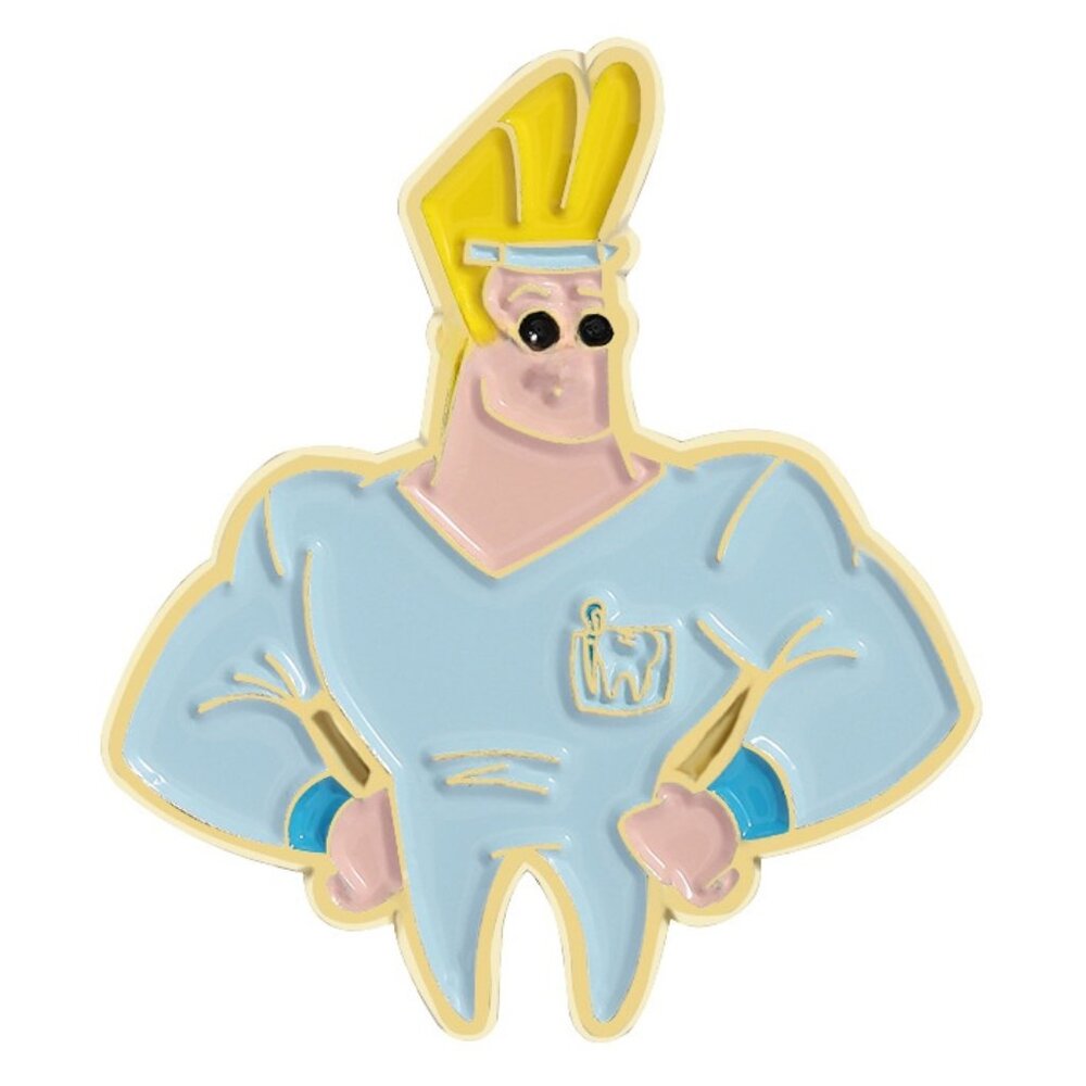 Retro Superhero Cartoon Enamel Pin | Funny Muscle Hero Pin | Vintage Comic Style